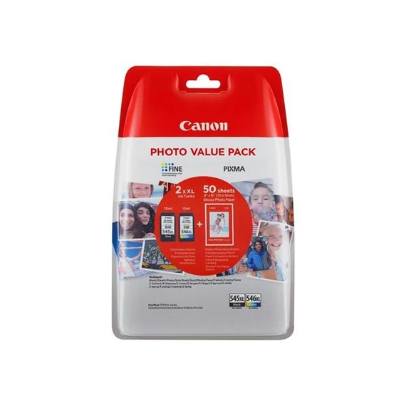 CANON, PG-545XL/CL546XL fekete, színes Tintapatron multipack Pixma MG2450, 2550 nyomtatókhoz,