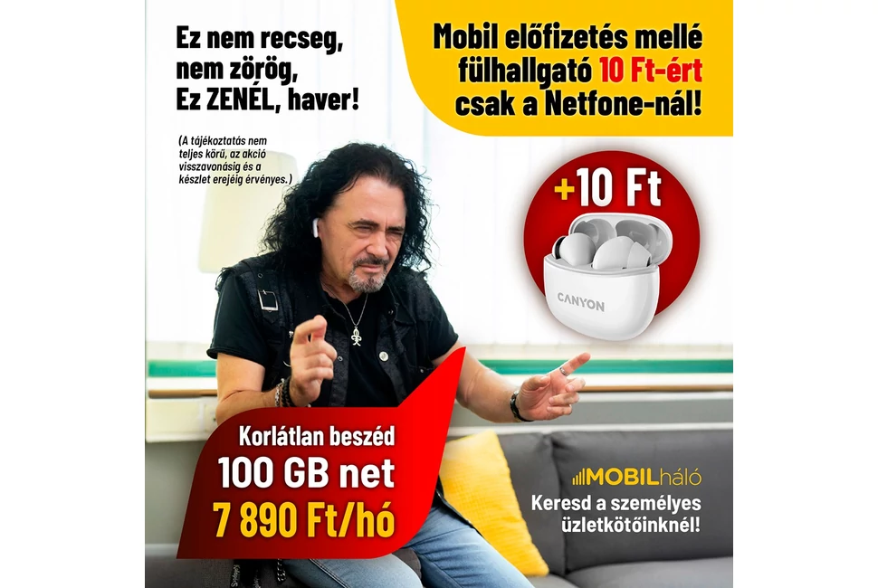 Korlátlan Beszéd + 100GB internet CSAK 7890Ft + AJÁNDÉK FÜLHALLGATÓVAL